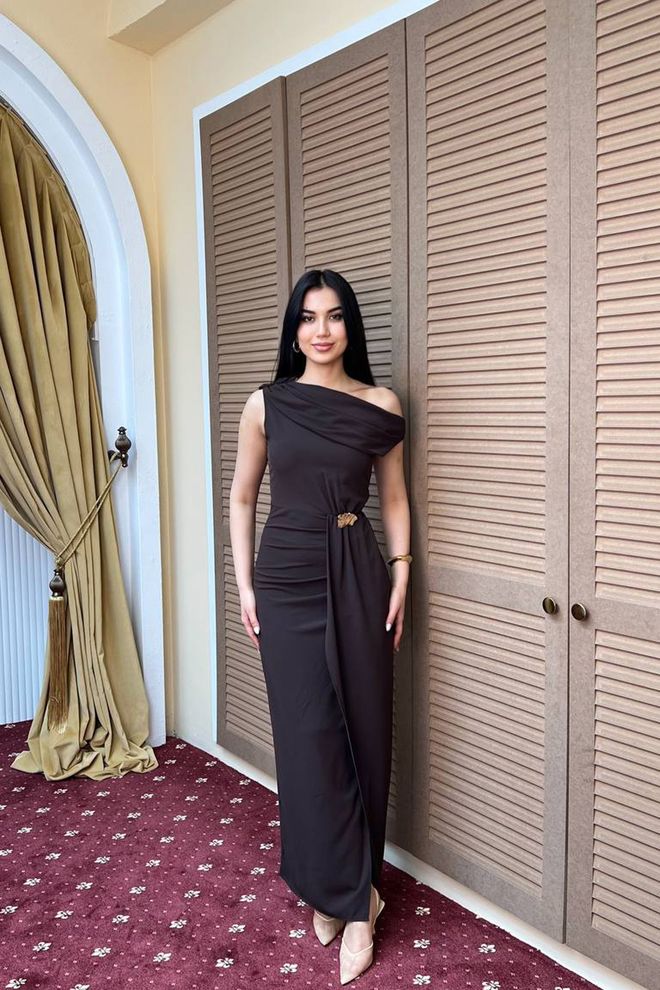 Mode Roy Crna Haljina Bez Rukava Etui S Dekolteom Na Jedno Rame Veleprodaja odjeće Sexy