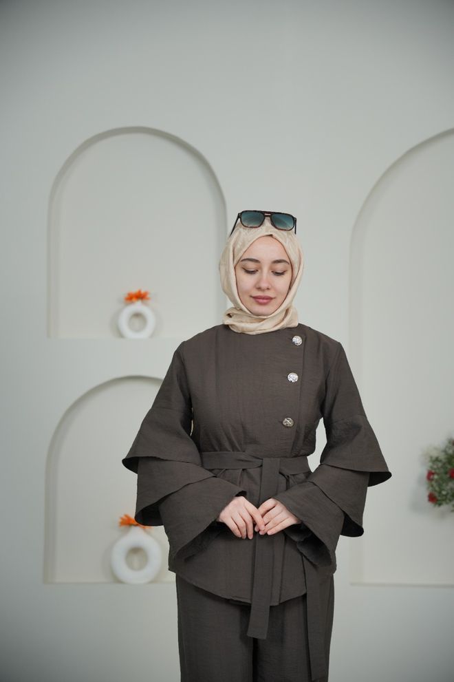 Mode Roy Σετ Καφέ Κομψό Επίσημο Χονδρικό εμπόριο ενδυμάτων Απλό