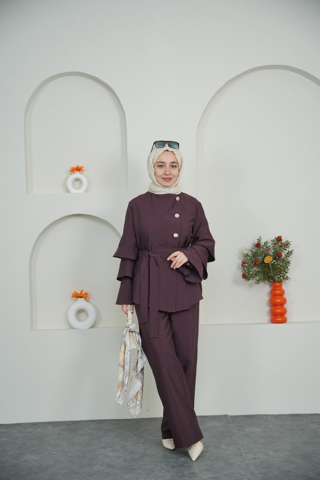 Mode Roy Σετ Μπορντό Κομψό Επίσημο Χονδρικό εμπόριο ενδυμάτων Απλό