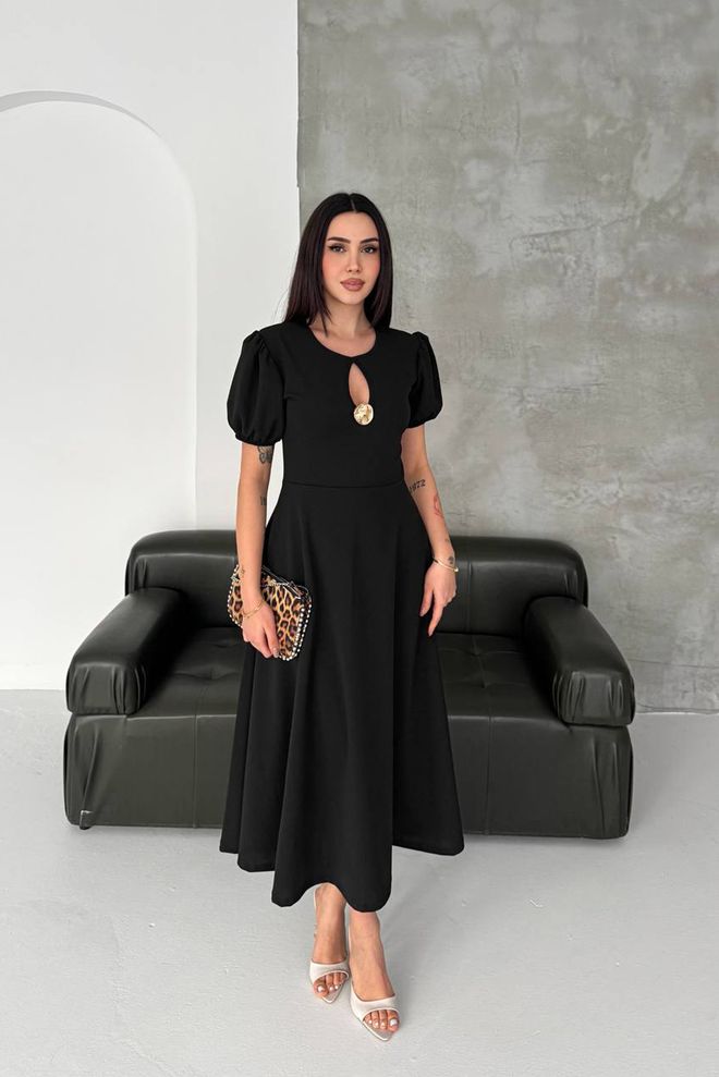 Mode Roy Elegant Black Fit And Flare Dress Wholesale Clothing Sexy