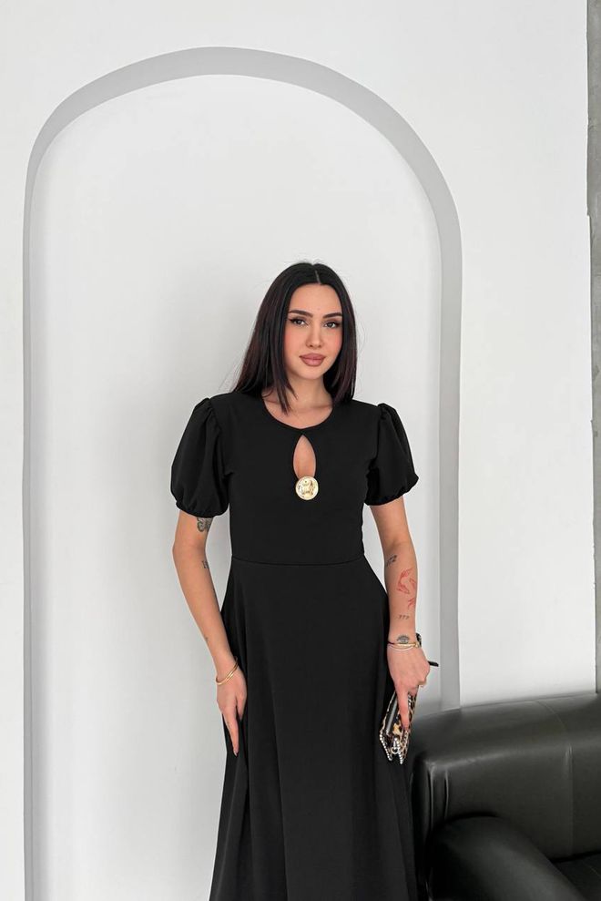 Mode Roy Elegant Black Fit And Flare Dress Wholesale Clothing Cocktail
