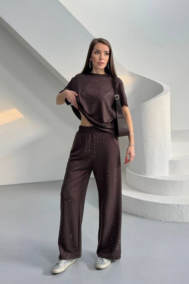 Mode Roy Set Negru Buline Casual De Stradă Îmbrăcăminte cu ridicata Casual