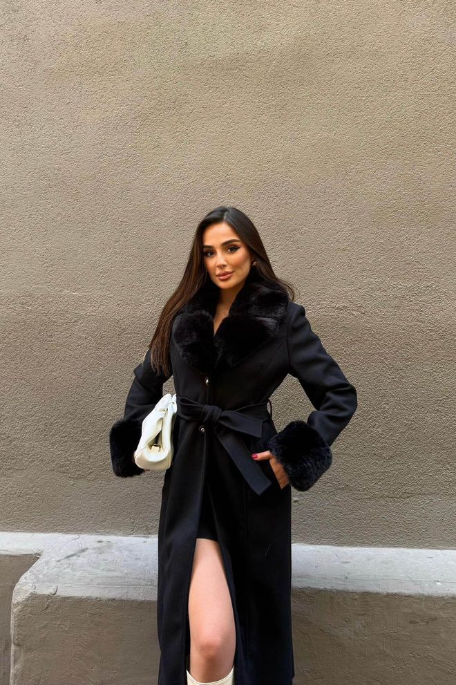 Mode Roy Čierny Elegantný Jednorzadový Kabát Veľkoobchod s oblečením Vintage