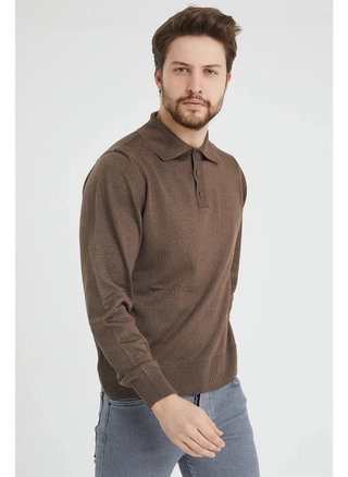A model wears 37061 - Men Polo Sweater , wholesale undefined of Mode Roy to display at Lonca