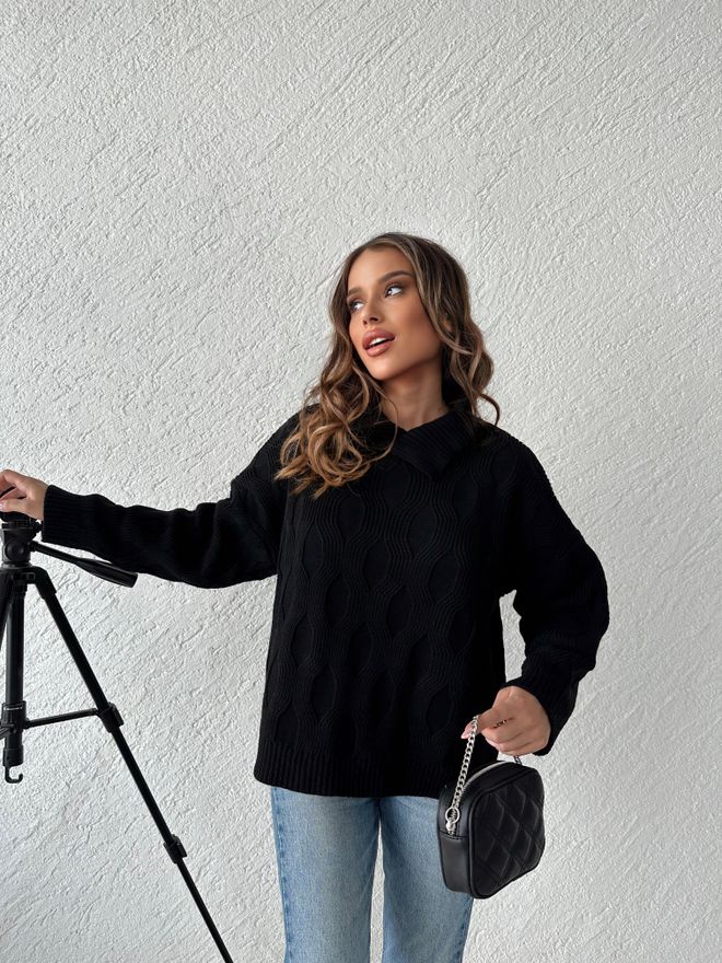My Fashion سترة منقوشة بالعين أسود ملابس بالجملة غير رسمي