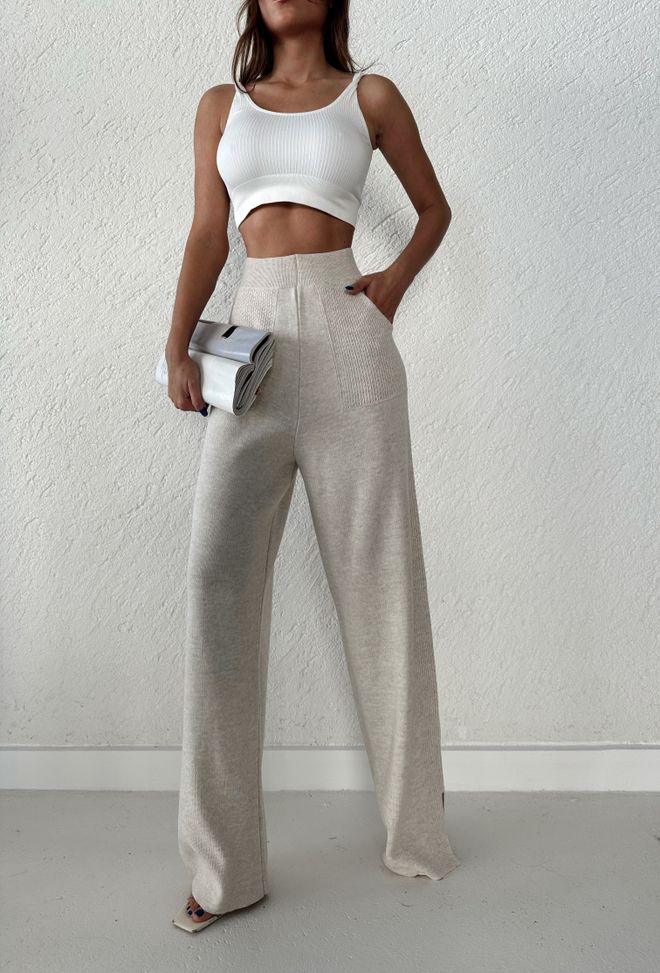 My Fashion Broek met patroon en zakken Steen Groothandel Kleding Casual
