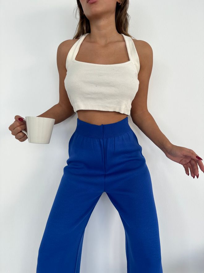 My Fashion Pantalón Básico Liso Sin Tirantes Saks Ropa al por mayor Casual