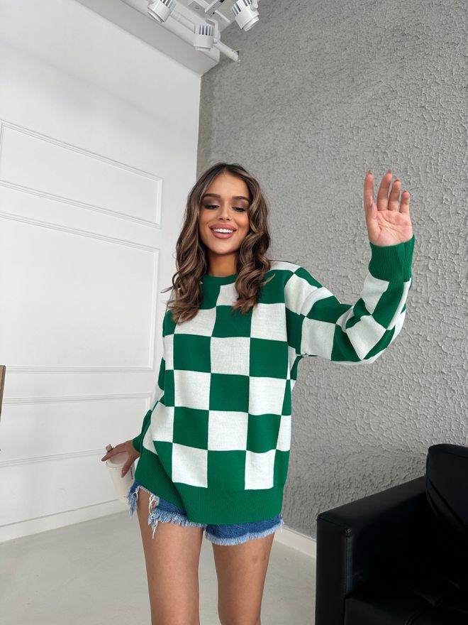 My Fashion Jersey De Cuadros Verde Ropa al por mayor Casual