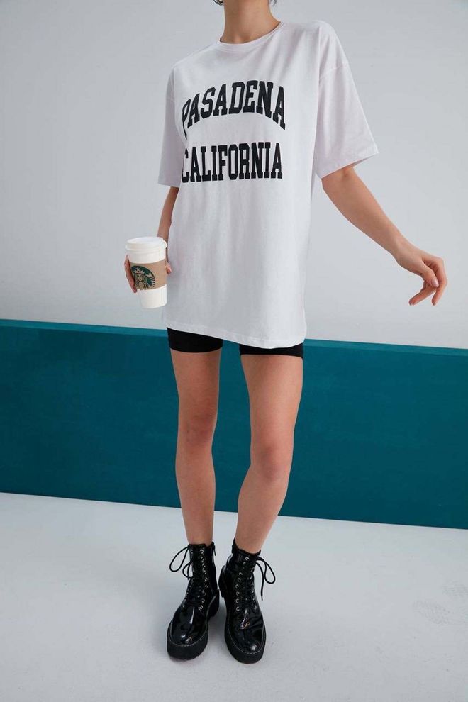 My Fashion Μπλουζάκι Pasadena Print Λευκό Χονδρικό εμπόριο ενδυμάτων Casual