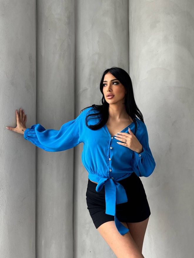 My Jest Fashion Πουκάμισο Με Δεμένη Λεπτομέρεια Χονδρικό εμπόριο ενδυμάτων Casual