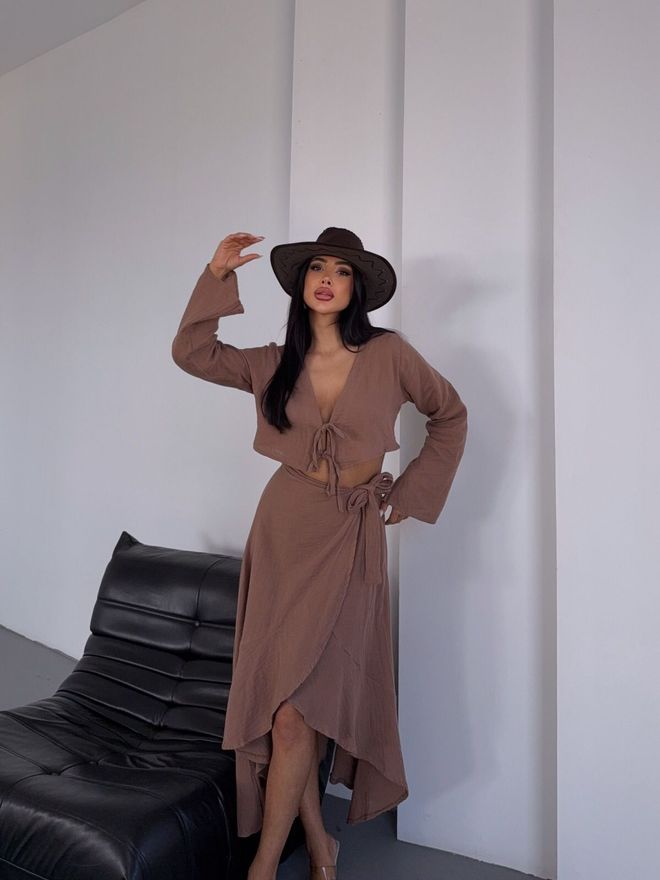 My Jest Fashion Set Smeđa Veleprodaja odjeće Ležerni