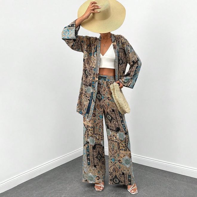 My Jest Fashion Μπεζ Boho Κιμονό Χονδρικό εμπόριο ενδυμάτων Casual