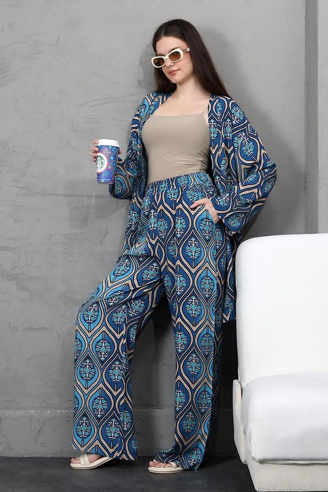 My Jest Fashion Μπλε Ethnic Casual Boho Κομψό Κιμονό Χονδρικό εμπόριο ενδυμάτων Casual