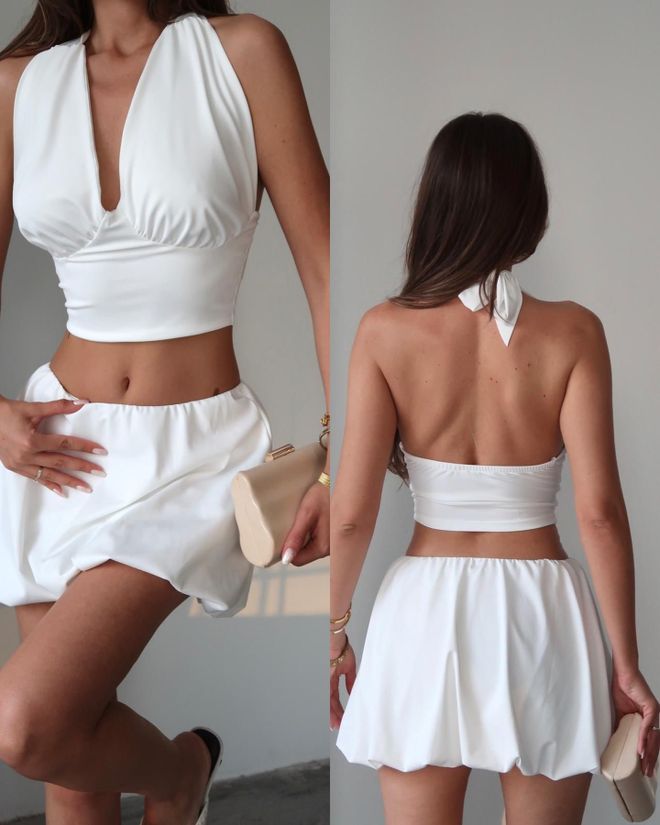 My Jest Fashion Conjunto Branco Sensual Casual Desporto Roupas por atacado Casual