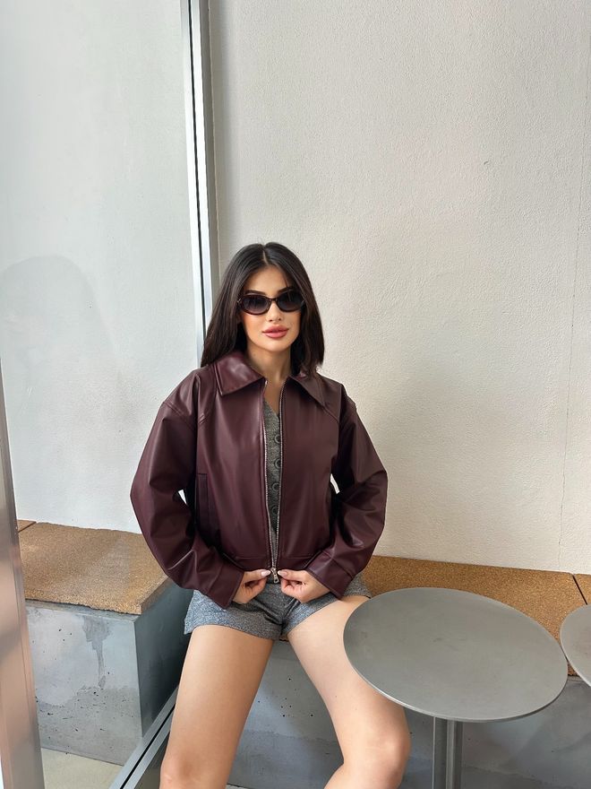 My Jest Fashion Geacă Bomber Roșu Bordo Îmbrăcăminte cu ridicata Casual