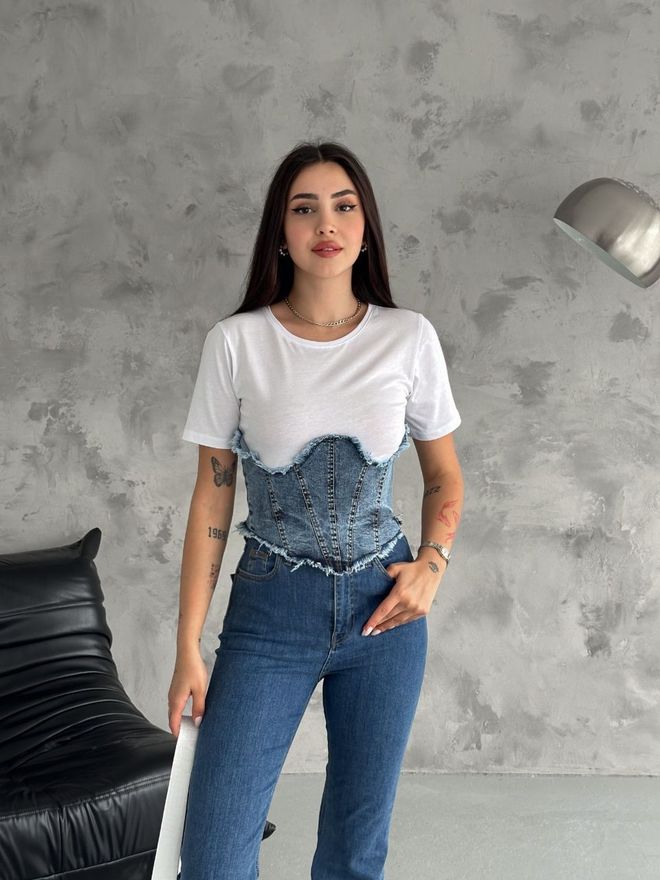 My Jest Fashion White Casual Slim Fit Crop Tshirt Wholesale Clothing Casual