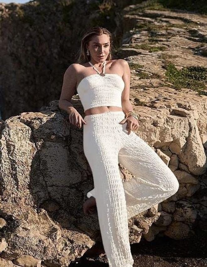 My Jest Fashion Bela Elegantna Ozek Set Oblačila na debelo Ležerno