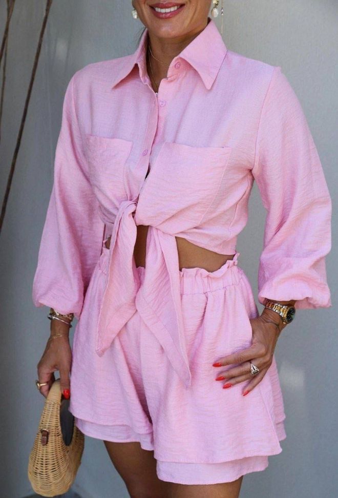 My Jest Fashion Set Pembe Gündelik Sevimli Sokak Tarzı Spor Giyim Toptan Giyim Gündelik