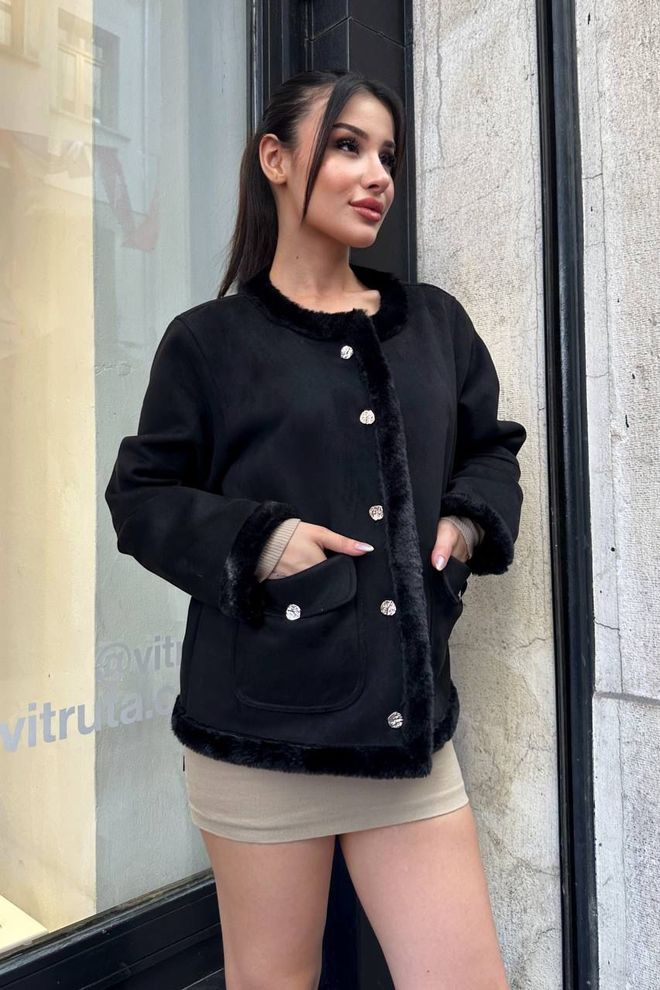 My Jest Fashion Crna Ležerna Elegantna Vintage Jakna Gornja Majica Veleprodaja odjeće Ležerni