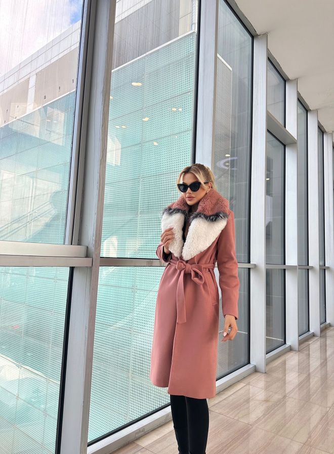 My Jest Fashion Cappotto Lungo Elegante Rosa Avvolgente Abbigliamento all'ingrosso Casuale