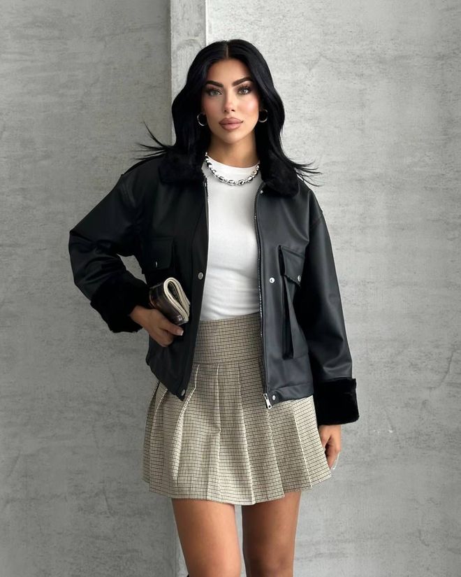 My Jest Fashion Μαύρο Casual Κομψό Streetwear Glam Shacket Μπουφάν Χονδρικό εμπόριο ενδυμάτων Casual