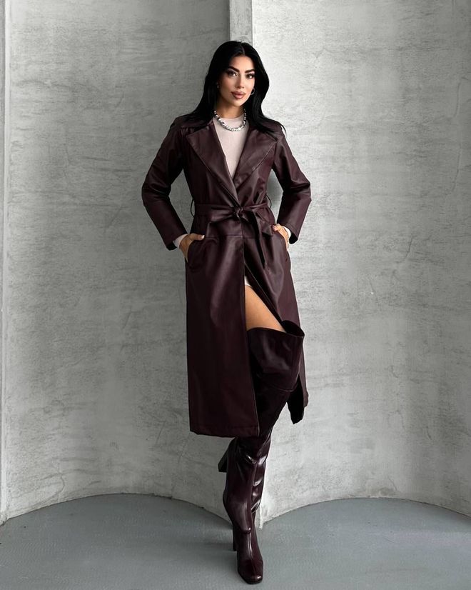 My Jest Fashion Gabardina Marrón Elegante Abrigo Vintage Wrapover Ropa al por mayor Antiguo