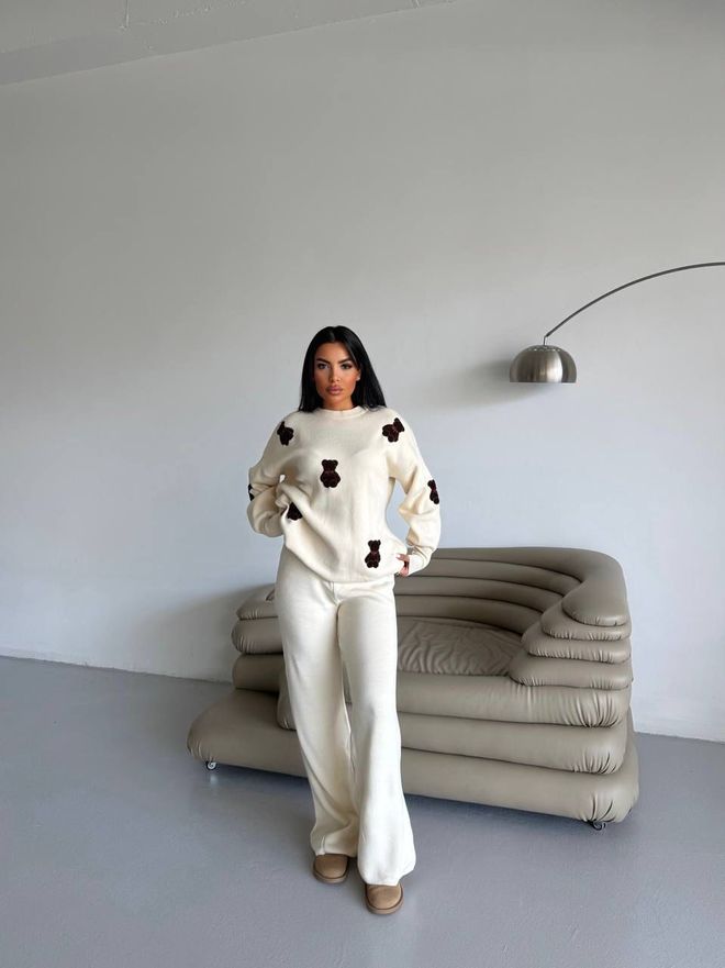 My Jest Fashion Conjunto Beige Casual Modesto Con Pantalones Palazzo Ropa al por mayor Modesto