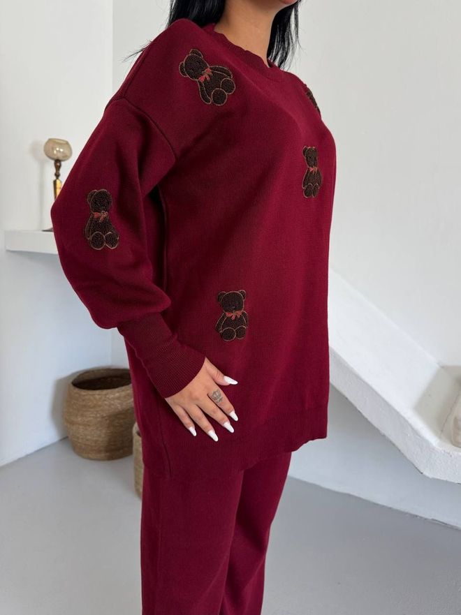 My Jest Fashion Σετ Μπορντό Casual Χαριτωμένο Απλό Χονδρικό εμπόριο ενδυμάτων Απλό