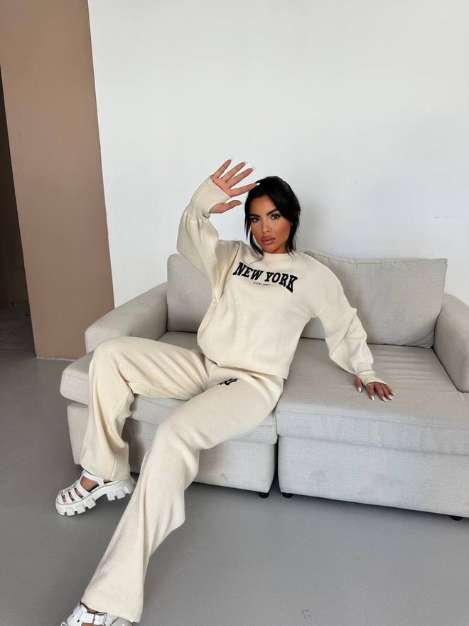 My Jest Fashion Conjunto Casual Deportivo De Ropa De Calle Beige Ropa al por mayor Casual