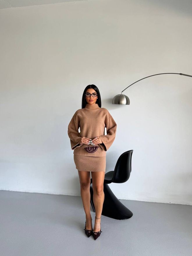 My Jest Fashion Σετ Καφέ Κομψό Casual Χονδρικό εμπόριο ενδυμάτων Απλό