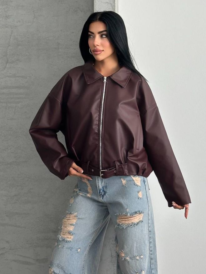 My Jest Fashion Καφέ Bomber Μπουφάν Χονδρικό εμπόριο ενδυμάτων Casual