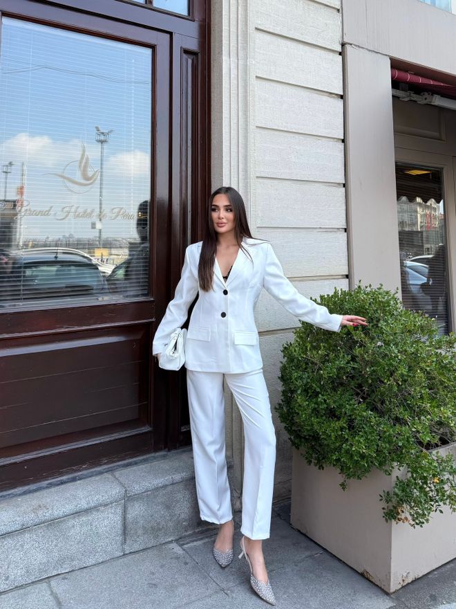 My Jest Fashion Weiß Eleganter Formaler Anzug Großhandelskleidung Frühling