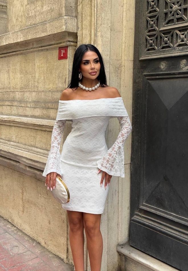 My Jest Fashion Beyaz Seksi Zarif Işıltılı Mini Bodycon Elbise Toptan Giyim Seksi