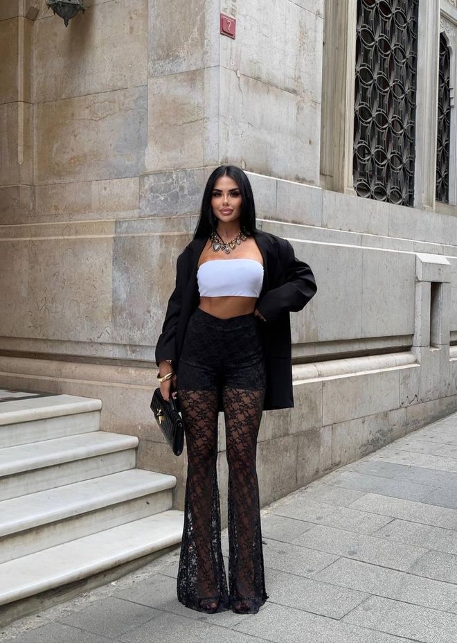 My Jest Fashion Čierne Sexy Elegantné Glam Bootcut Nohavice Veľkoobchod s oblečením Sexy
