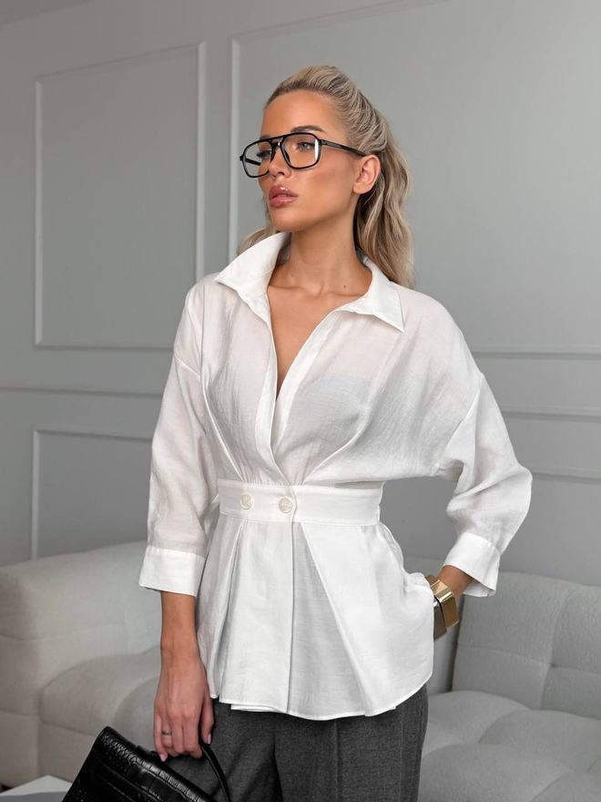 My Jest Fashion Balti Eleganti Oficiali Kasdienė Marškiniai Su 3/4 Rankovėmis Didmeninė prekyba drabužiais Kokteilinė