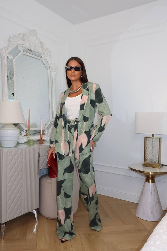 My Jest Fashion Set Zelena Color Block Oblačila na debelo Ležerno
