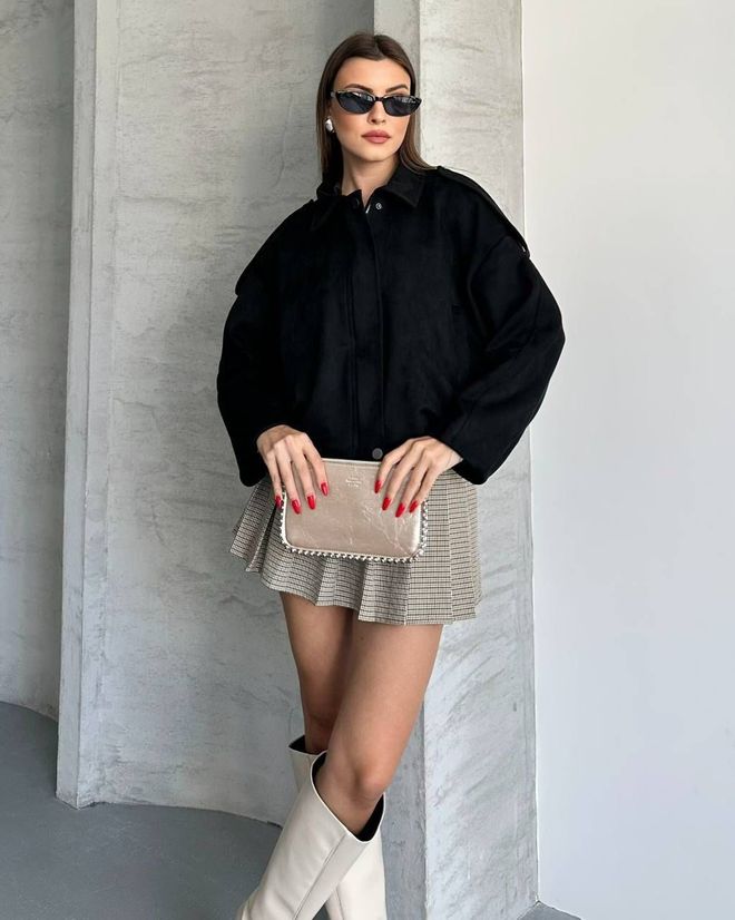 My Jest Fashion Črna Jakna Bomber Oblačila na debelo Ležerno