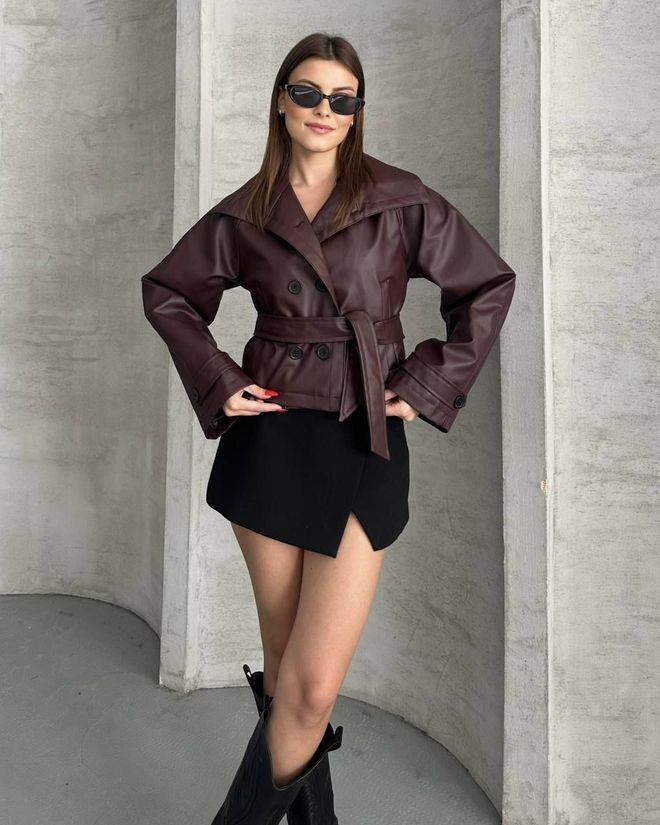 My Jest Fashion Claret Red Trenchcoat Wholesale Clothing Casual