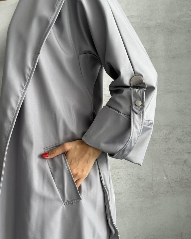 My Jest Fashion Grey Trenchcoat Casual Elegant Formal Vintage Retro Wholesale Clothing Spring