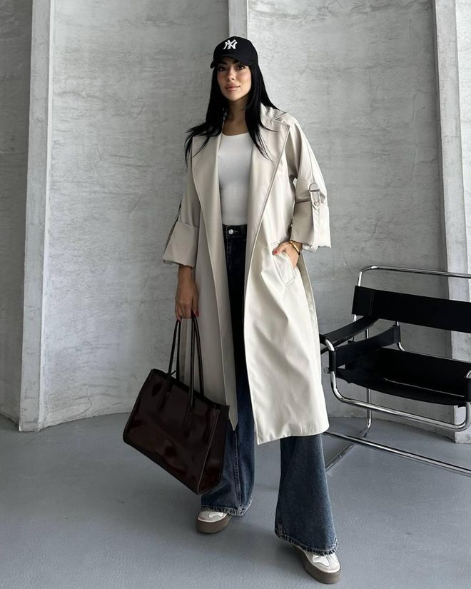 My Jest Fashion Beige Trenchcoat Casual Elegante Streetwear Stijl Groothandel Kleding Casual