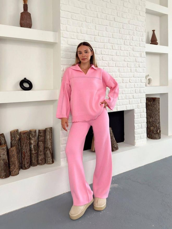 My Jest Fashion Set Roza Eleganten Ležeren Skromen Oblačila na debelo Skromno
