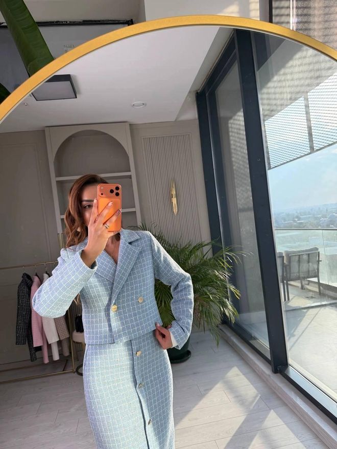 My Jest Fashion Σετ Μπλε Κομψό Επίσημο Σοδειά Χονδρικό εμπόριο ενδυμάτων Σοδειά