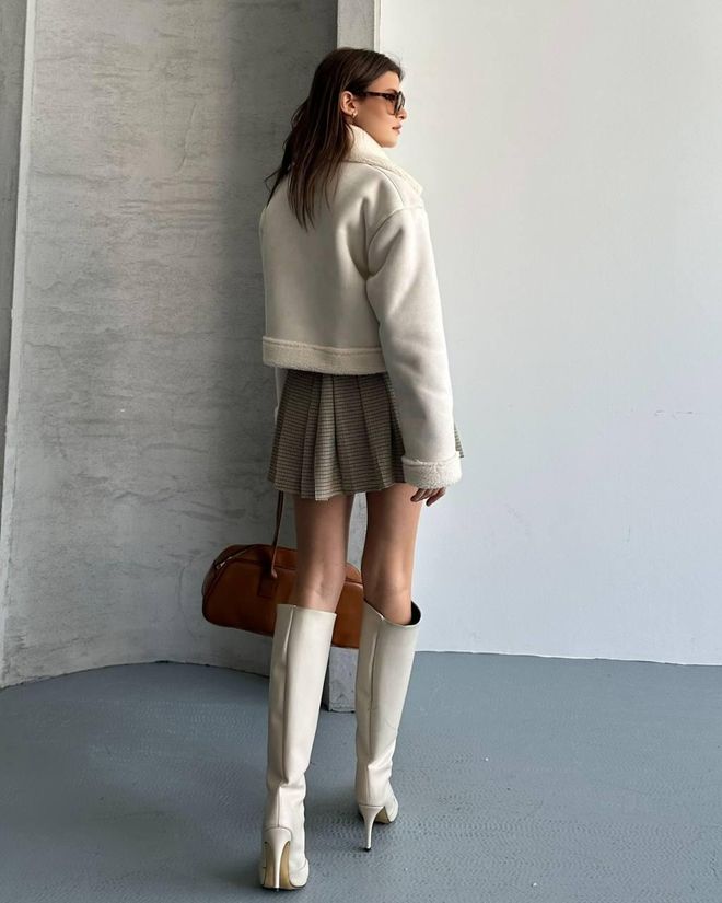 My Jest Fashion Beige Biker Jacke Oversize Mit Reißverschlusstaschen Großhandelskleidung Lässig