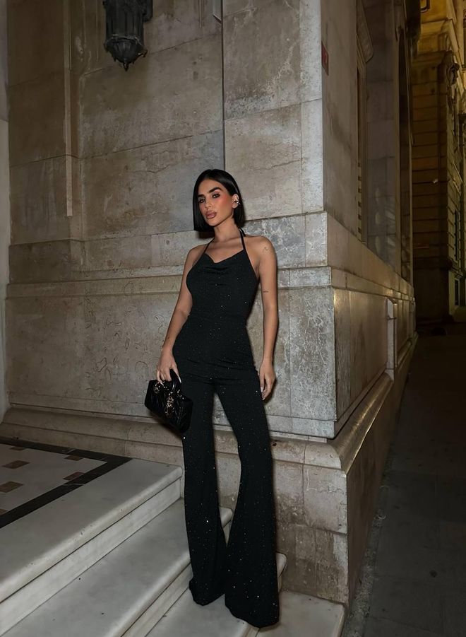 My Jest Fashion Elegantni Crni Kombinezon S Šljokicama Veleprodaja odjeće Vintage