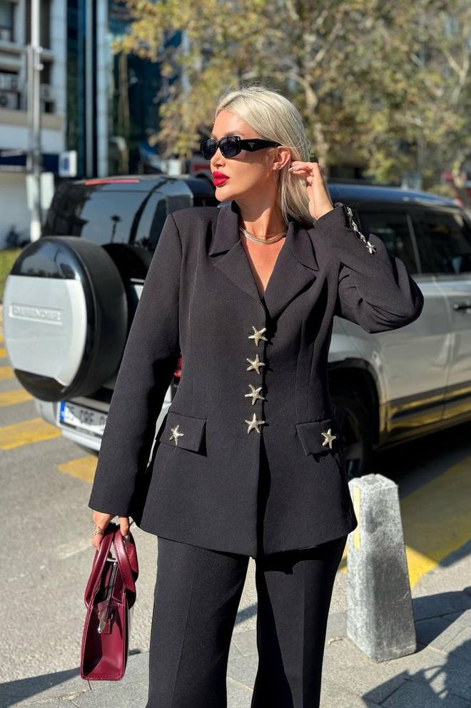 My Jest Fashion Traje Negro Elegante Formal – Esmoquin Corte Regular Ropa al por mayor 1