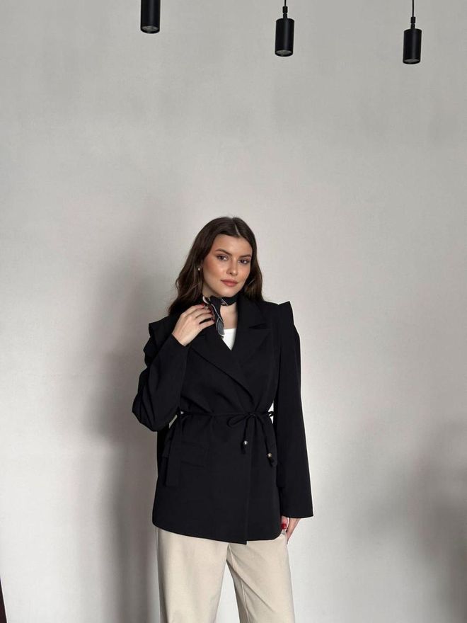 My Jest Fashion Čierna Jednoriadová Bunda Sako Veľkoobchod s oblečením Vintage