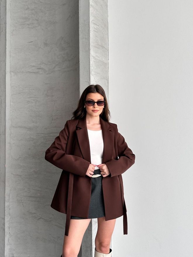 My Jest Fashion Chaqueta Blazer Marrón Elegante Y De Un Solo Pecho Ropa al por mayor Casual