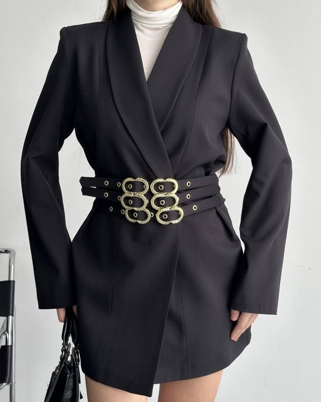 My Jest Fashion Black Slim Fit Single Breasted Blazer Jacket Wholesale Clothing Streetwear