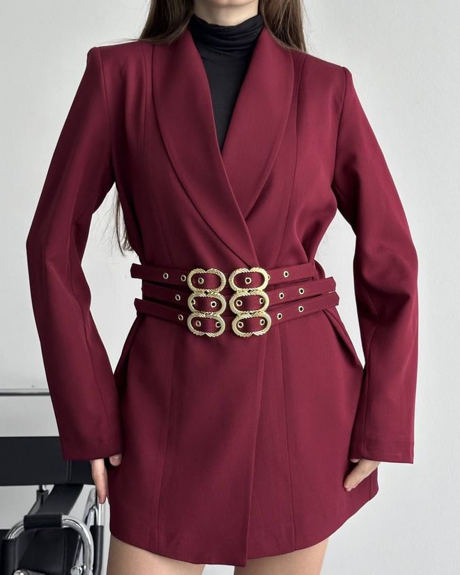 My Jest Fashion Claret Red Slim Fit Elegant Jacket Wholesale Clothing Sexy