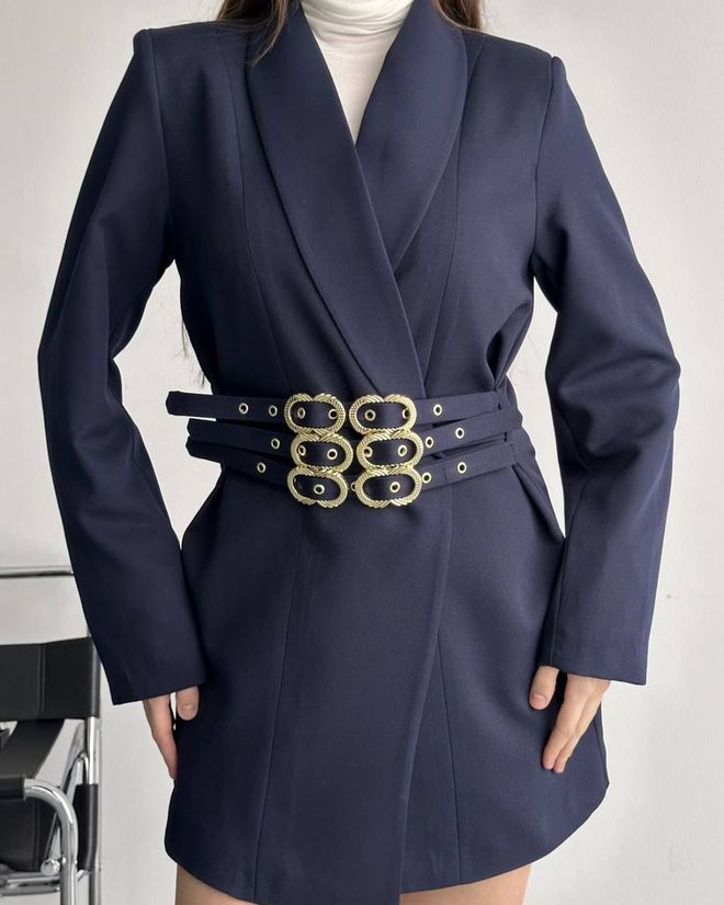 My Jest Fashion السترة البحرية الزرقاء الرسمية ذات الصدر المفرد ملابس بالجملة كلاسيكي